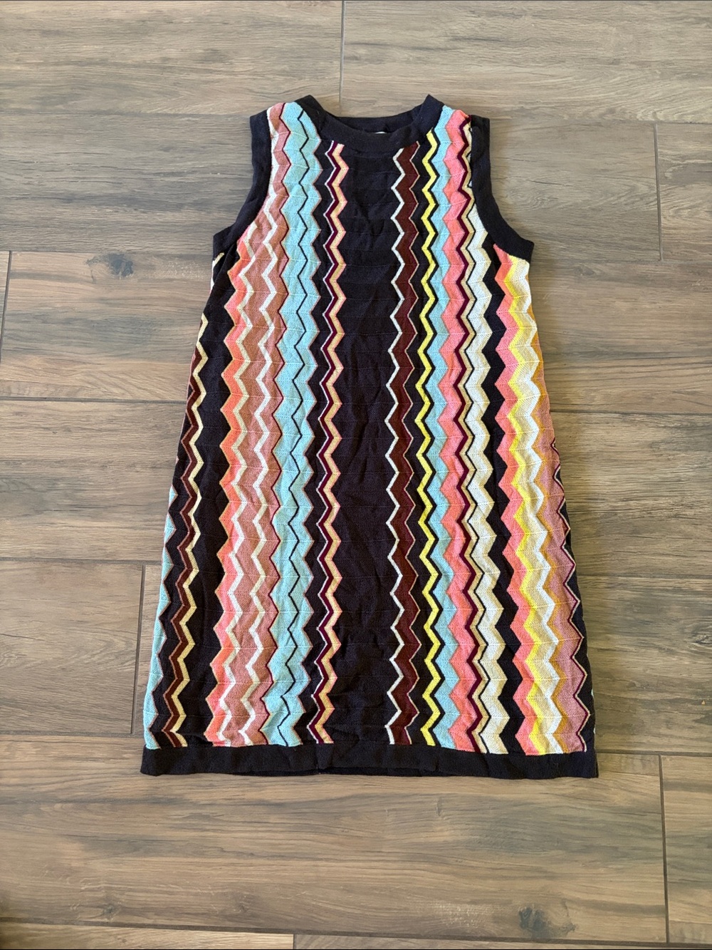 Missoni for Target Multicolor Zigzag Knit Sleeveless Dress